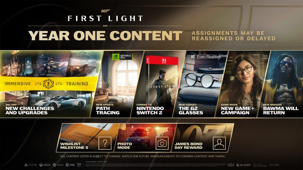 007 First Light : la feuille de route pour la première année dévoilée après un succès retentissant 2 Contenu prévu sur l'année qui arrive pour le jeu 007 First Light