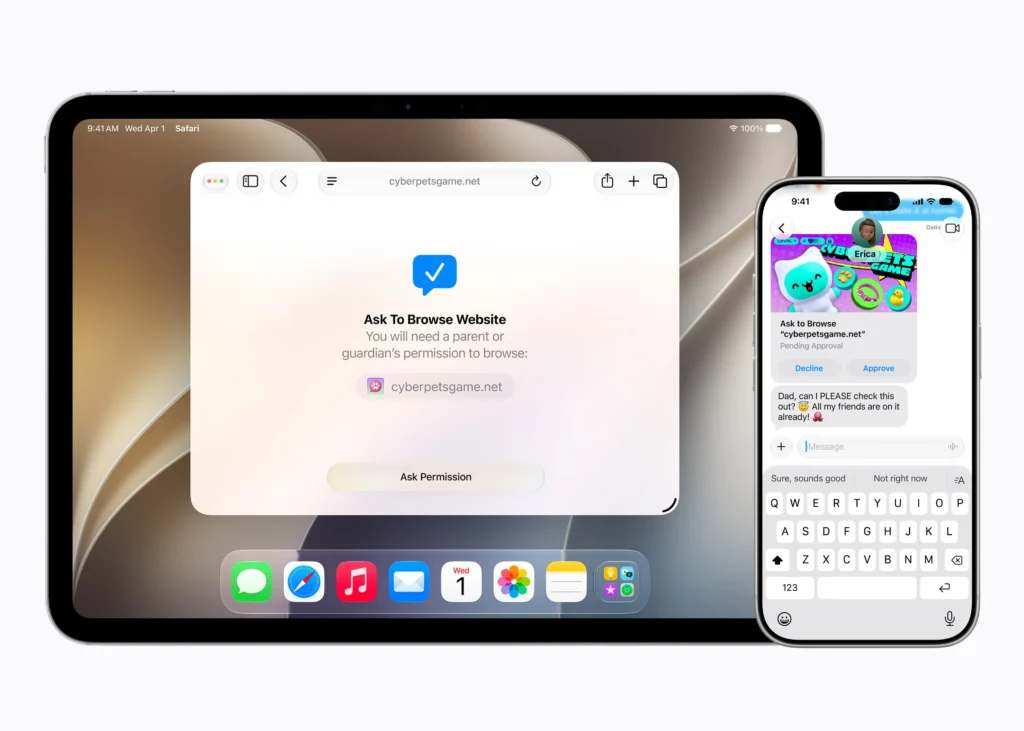 Apple renforce la sécurité des enfants avec une suite d’outils inédite pour iOS 27, iPadOS 27 et macOS 27 3 Apple child account Ask to Browse 260608