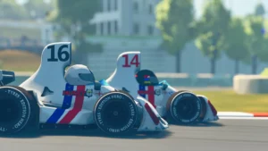 Image du jeu Formula Legends : deux pilotes en véhicule sur la piste
