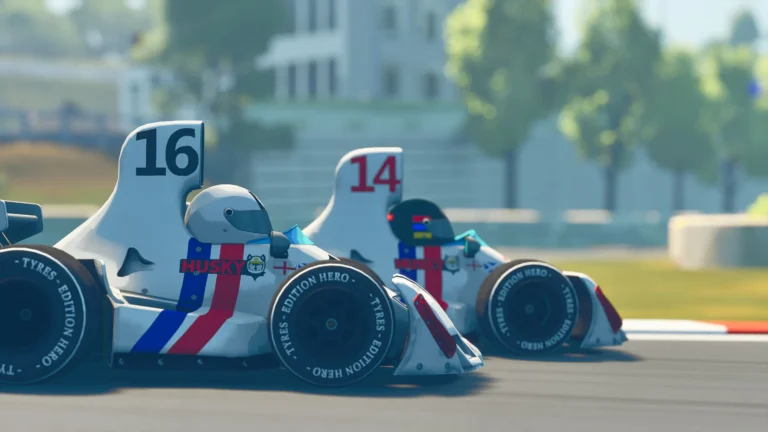 Image du jeu Formula Legends : deux pilotes en véhicule sur la piste