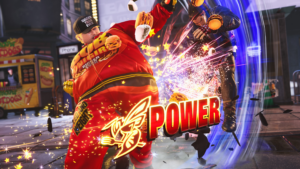 Tekken 8 : la nouvelle arrivée d'un champion 1 Capture d'écran du jeu Tekken 8, montrant une attaque de Bob, le nouveau personnage dévoilé, avec des sandwich.