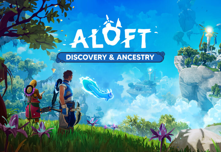 Artwork de la mise à jour de contenu Discovery & Ancestry du jeu Aloft.