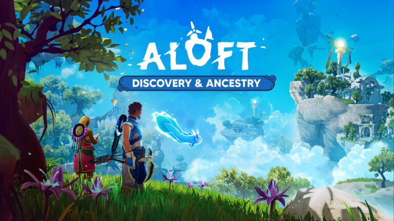 Artwork de la mise à jour de contenu Discovery & Ancestry du jeu Aloft.