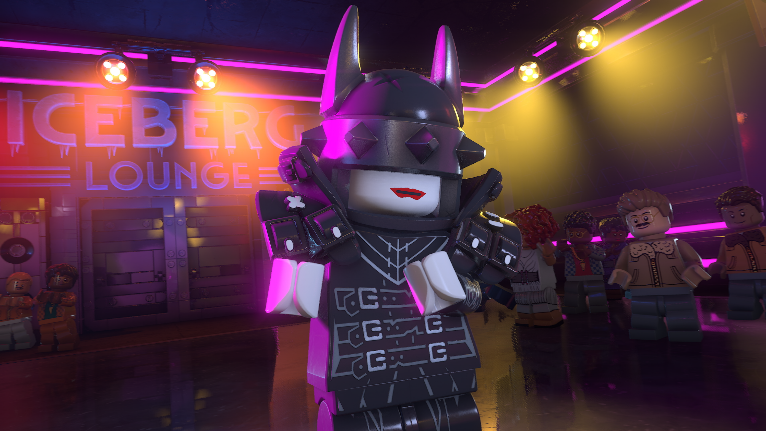 LEGO Batman : un nouveau DLC répand le chaos à Gotham 5 Image du jeu LEGO Batman : L'Héritage du Chevalier Noir. Le Joker est déguisé avec une tenue noire qui masque ses yeux avec des piques autour de sa tête.