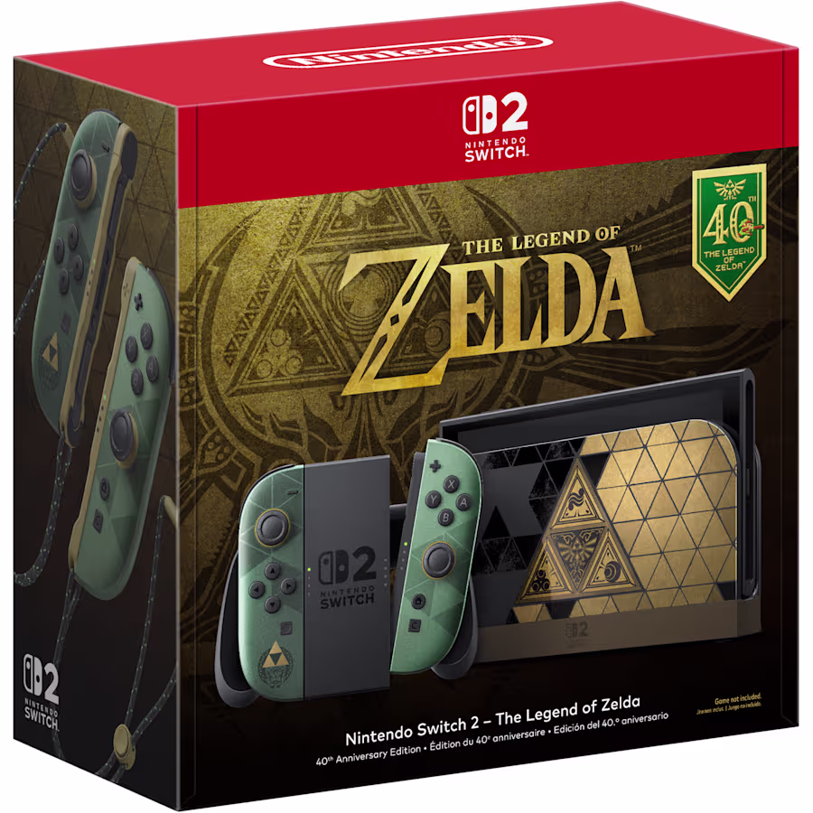 The Legend of Zelda : 40 Ans d’Histoire Célébrés avec un Remake d’Ocarina of Time, une Console Collector et un Film 4 121642 nintendo switch 2 the legend of zelda 40th anniversary edition package 2000x2000 1